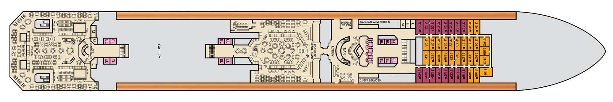 Deck 3 - Lobby plan